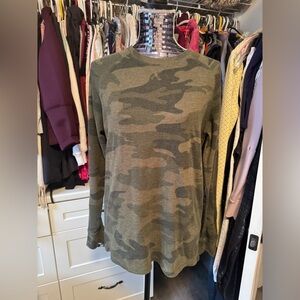 Camo Crewneck Sweatshirt - Olive & Dark Green Bluenotes xl